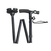 Jolly LED Folding Cane with Light - Adjustable, Lightweight Collapsible Aluminum Walking Aid with Flashlight - Bariatric Foldable Small Travel Stick - Men, Women, Senior - Easy Fold Up