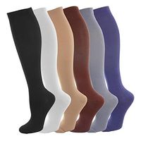 NOVAYARD Compression Socks for Men & Women Graduated 15-20 mmHg (6 Pairs)