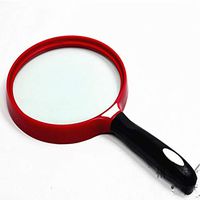 Large Magnifying Glass, 140mm Elderly Reading Handheld Mirror HD Lightweight Magnifier ABS Frame Rubber Handle for Books Newspaper Repair Identification LIXFDJ Vision Assisted Magnification