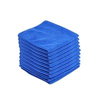 Shohotop Microfiber Cleaning Cloth - Pack of 10, All-Purpose Cleaning Towels (Blue)