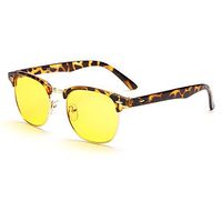 Cyxus Blue Light Filter Computer Glasses, UV Blocking Round Half Frame Eyewear, Tortoise