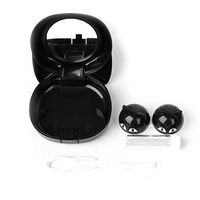 Cicitop Large Contact Lens Case Plastic Contact Lens Kit Storage Case Box Cute Cat Contact Mirror Container (Black)