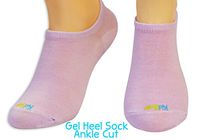 KidSole Severs Socks With Gel Heel For Kids with heel sensitivity from Severs Disease, Plantar Fasciitis or any other undiagnosed heel pain issues. Full length ankle cut socks made from soft combed co