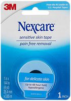 Nexcare Sensitive Skin Tape, Pain-Free Removal, 1-inch X 4 Yard Roll (Pack of 6)