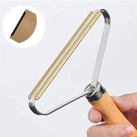 CAKKA Lint Remover Brush, Portable Sweater Fabric Shaver with Wood Handle and Copper Depiller, Quick Fuzz Pill Cutter Defuzzer for Clothing, Bedding, Furniture, Car Upholstery