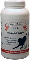 PTC Glucosamine and Chondroitin with MSM for Dogs | Hip and Joint Support and Pain Relief for Arthritis, Veterinarian Approved, 480 Chewable Tablets by Profits to Charity