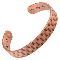MAGNETJEWELRYSTORE Copper Magnetic Therapy Bracelet High Power Ripple