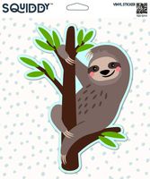 Squiddy Cute Sloth - Vinyl Sticker for Car, Laptop, Notebook (5" Tall)