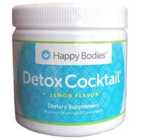 Detox Cocktail Mix - 30 Serving Jar w/Scoop, Organic Lemon Flavor
