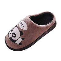 residentD 🌷🌷3.5-14Y Little Kids Girls Slippers Home Cartoon Winter Shoes Big Kids Animal Plush Slippers Winter Warm Shoes (Age:3.5-4Years, Coffee)