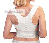 Full Back Shoulder Brace for Posture Correction/Support/Pain Relief for Men and Women - White (Large)