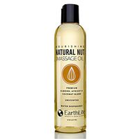 EARTHLITE Massage Oil NATURAL-NUT - NEW FORMULA - Highest Quality, Unsurpassed Glide, 100% Chemical-Free, Unscented, Gray, 8 Oz