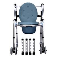 LHQ-HQ Elderly Walker Aluminum Disabled Toilet Chair Rehabilitation Equipment (with/Without Seat) Collapsible Walker Non-Slip Walking Stick with Hospital