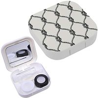 Portable Contact Lens Case Box Travel Kit Mirror + Bottle + Tweezers Container Holder [ Rope Tied Fishnet ]