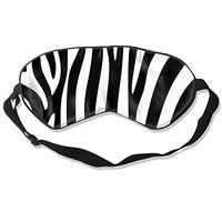 100% Silk Sleep Eye Mask, Zebra Texture Night Sleep Mask, Meditation With Adjustable Straps, Blocks Light, Suitable For Sleeping Travel Work Naps