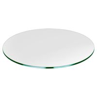 45" Inch Round Glass Table Top, 1/4" Thick, Flat Polish Edge, Tempered Glass