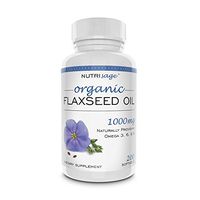 Premium Organic Flaxseed Oil Softgels. Excellent Source of Omega 3 6 9 for Healthy Heart, Skin and Hair! Boost Metabolism and Weight Loss. All Natural Flax Seed Oil 1000mg Pills.