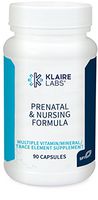 Klaire Labs Prenatal & Nursing Formula - Multivitamin & Multimineral with Chelated Iron & Active Folate for Pregnancy, Breastfeeding and Child-Bearing Years, Dairy-Free (90 Capsules)