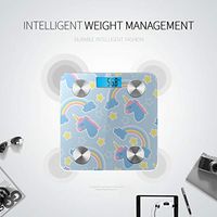 LYAOE Bluetooth Body Fat Scale Good Night Unicorns Smart Wireless Scale with LCD Display Measuring Body Weight Bmi and Health Digital Scale