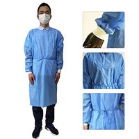 discountstore145 1/10Pcs Disposable Non Woven Dustproof Breathable Gown Protection Suit Blue10pcs XXL