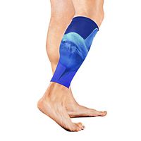 Stretch Sport Calf Sleeve Ocean Giant Fish Protective Guard for Men Women - Best Footless Compression Socks for Shin Splints, Running,Basketball Football (1 Pair)