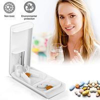 Pill Cutter, Easily Crush Medicine Tablets and Vitamins, Tablet Cutter with Small Pill Box Container, Pill Splitter Cutter Chopper，Best Pill Cutter Ever, Easy to Carry When Going Out.