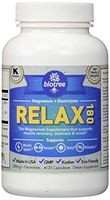 BioTree Labs Relax 180 – Magnesium and Potassium Supplement with Electrolytes That Relieves Muscle Pain, Spasms, and Tension and Provides Stress Relief