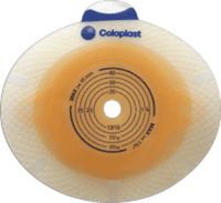Coloplast Sensura Click Twopiece Cut-to-Fit Nonconvex Flat Standard Wear Skin Barrier with Flange & Belt Tabs 3/8" to 1-3/8" Stoma Opening, 1-9/16" Flange, Round, Small Coupling