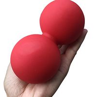 Silicone Elastic Peanut Yoga Massage Massager Ball Rollers Back Trigger Point Therapy Sports Gym Release Excise MobilityTool (Red)