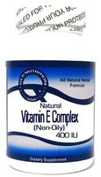 Natural Vitamin E Complex (Non-Oily) 400 IU 100 Capsules ^GLS
