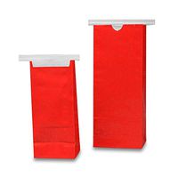 Red Tin Tie Bags 3 3/8" X 7 3/4" | Quantity: 100 Width 2 1/2"