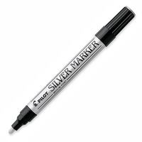 41800 Pilot Creative Permanent Marker - Medium Marker Point Type - 1 mm Marker Point Size - Silver Ink - Silver Barrel - 1 Each