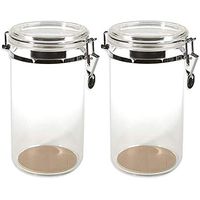 Prestige Import Group AJ25 25 Count Acrylic Humidor Jar with Humidifier - 2 Pack