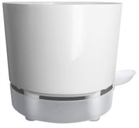 8" Self-Watering + Aerating + High Drain Indoor & Outdoor UV Resistant Round Planter Pot Prevent Mold, Root Rot, Soil Fungus in House Plants (8 Inch / 1 Gallon, White w/Clear Saucer)