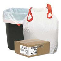 Draw n Tie Heavy-Duty Trash Bags, 13gal.9mil, 24.5 x 27 3/8, White, 200/Box
