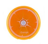 2PCS Orange Plastic 7 Lattices Portable Rotary Waterproof Mini Travel Jewelry Box Rotating Pill Medicine Box Case Bottle Storage Pill Holder Container Great for Outdoor and Trip (Orange)