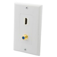 YinXiong 1 Gang Decorative Style 1 Port HDMI 1 Port Golden Plate F RG6 TV Female To Female Wall Plate