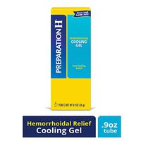 Preparation H Hemorrhoid Symptom Treatment Cooling Gel (0.9 oz Tube), Fast Discomfort Relief with Vitamin E & Aloe