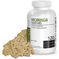 Moringa Oleifera 5000 mg Powder Capsules Extra High Potency 50:1 Extract Energizing Superfood Antioxidant, 120 Vegetarian Capsules