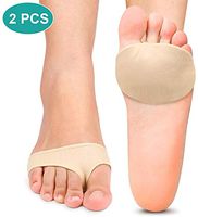 Gel Metatarsal Pads for Hard Skin Mortons Neuroma, Ball of Foot Cushion Support Socks for Diabetic Feet, Callus, Blisters, Metatarsalgie, Sore Forefoot Pain Relief for Barefoot or Wear in Shoes