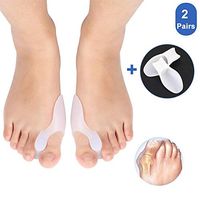 2 Pair Bunion Guard Silicone Big Toe Separator Cushion Straightener Gel Hallux Valgus Fix Spacers, Protectors, Orthopedic Correctors - Padding Bunion Support for Pain Relief