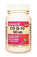 Major Coenzyme Q-10 50MG SOFTGEL Coenzyme Q10 (UBIDECARENONE)-50 MG Lt Orange 30 SOFTGELS UPC 309045616468