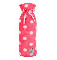 Classic Style Rubber Hot Water Bottle & Winter Hand Warmer 1000 ML, Pink Dot