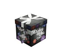 Gift Box 4x4 Amrita Think Gift Box Pop Up in Seconds Comes with Decorative Ribbon Mounted on The Lid a Gift Tag and Tissue Paper - No Glue or Tape Required by EndlessArtUS