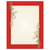Delicate Filigree Christmas Letter Papers - Set of 25 Christmas Stationery Papers are 8 1/2" x 11", Compatible Computer Paper