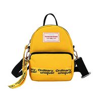 Wadonerful Woman Canvas Shoulder Bags Ladies Mini Crossbody Bags Tote Top-Handle Satchel Students School Bags Backpack (One Size, Yellow)