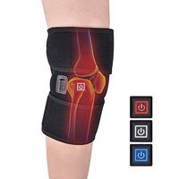 Heated Knee Brace Wrap Support, Heating Knee Pad, Hot Therapy Compress to Warm Joint Relief Pain of Knee Stiff, Arthritis Meniscus, Strains, Fits Knee Calf Leg