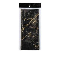 White Bulk Wrapping Tissue Paper - 8 Sheets Marble Pattern Tissue Taper Bulk for Christmas, Birthday, Gift Package and Wine Bottle Including 20inch28inch Black Square Wrapping Paper (2)