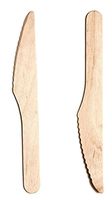 CaterEco 100-Piece Birchwood Compostable Knives
