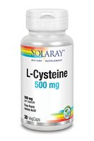 Solaray L-Cysteine Capsules, Free Form 500 mg, 30 Count